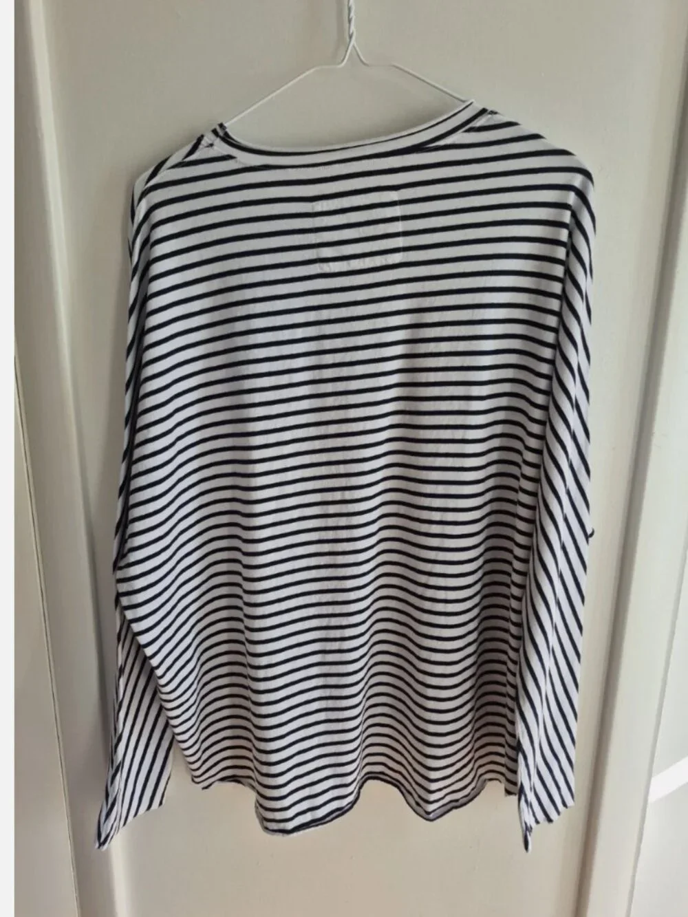 Frank & Eileen Anna Long Sleeve Heritage Jersey Capelet Navy French Stripe sz M - Picture 3 of 8